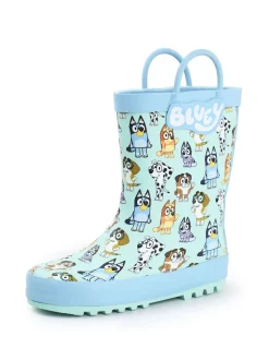 Vanilla Underground Blue Bluey Kids Wellies with Handles