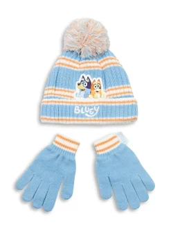 Vanilla Underground Blue Beanie and Gloves Set
