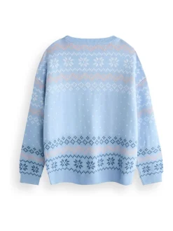 Vanilla Underground Blue Girls Disney Stitch Christmas Jumpers