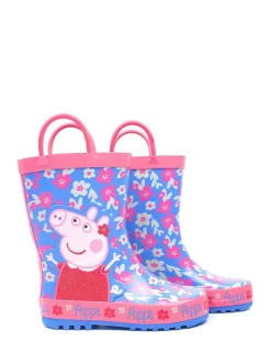 Vanilla Underground Blue Peppa Pig Kids Wellies with Handles