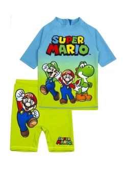 Vanilla Underground Green Super Mario 2 Piece Swim Set