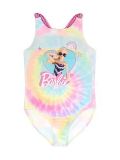 Vanilla Underground Pink Tie-Dye Barbie Swimsuit - Girls