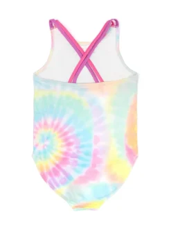 Vanilla Underground Pink Tie-Dye Barbie Swimsuit - Girls