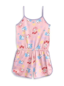 Vanilla Underground Pink Girls Sonic The Hedgehog Sleeveless Playsuit