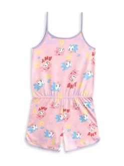 Vanilla Underground Pink Girls Sonic The Hedgehog Sleeveless Playsuit