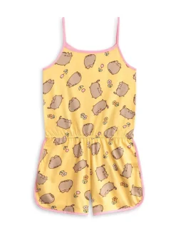 Vanilla Underground Yellow Girls Pusheen Sleeveless Playsuit