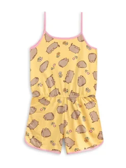 Vanilla Underground Yellow Girls Pusheen Sleeveless Playsuit