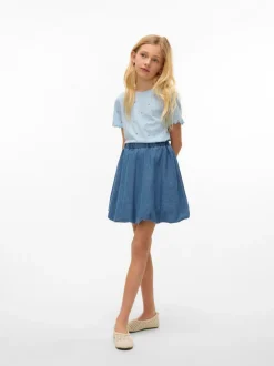 VERO MODA Blue Denim Balloon Skirt
