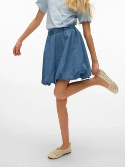 VERO MODA Blue Denim Balloon Skirt
