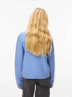 VERO MODA Blue Long Sleeve Button Through Cardigan