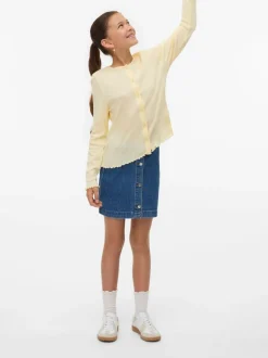 VERO MODA Yellow Long Sleeve Pointelle Cardigan