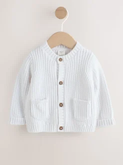 White Born In 2026 Baby Cardigan