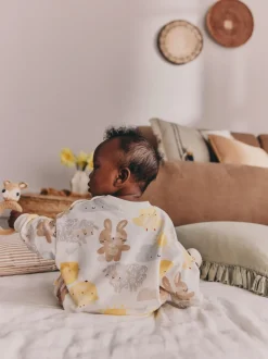 White Bunny Character Print Easter Sweat and Leggings Baby Set (0mths-2yrs)