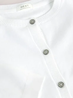White Button Up Cardigan 3yrs-16yrs (3mths-16yrs)