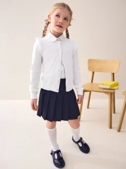 White Cotton Rich Frill Shoulder School Cardigan (3-16yrs)