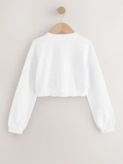 White Diamante Occasion Shrug (3-16yrs)