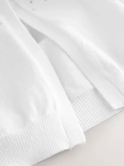 White Diamante Occasion Shrug (3-16yrs)