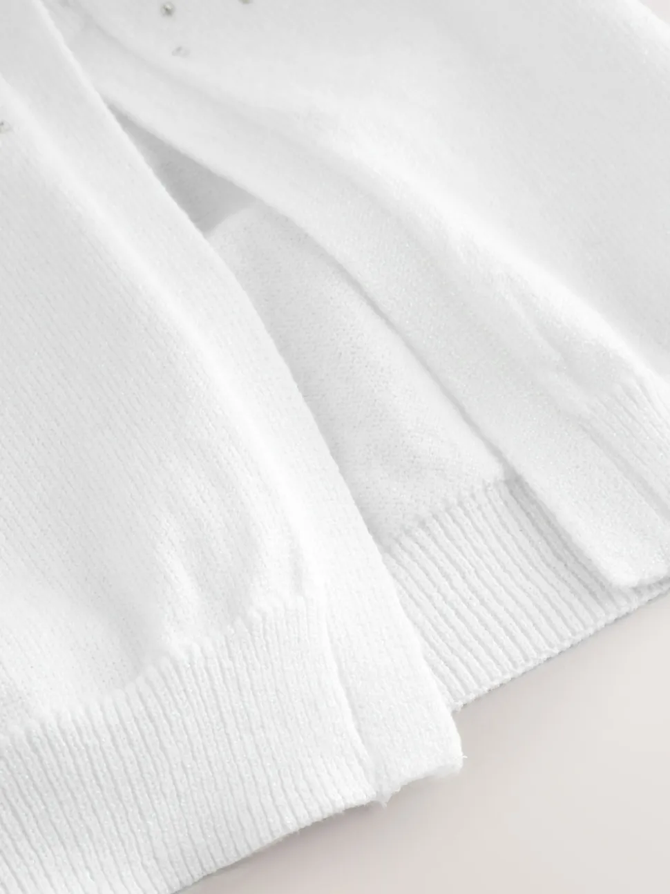 White Diamante Occasion Shrug (3-16yrs)