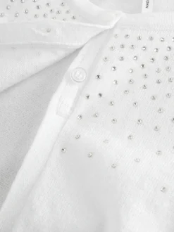 White Diamante Occasion Shrug (3-16yrs)