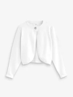 White Occasion Shrug Cardigan (3mths-16yrs)