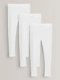 White Regular Fit Leggings 3 Pack (3-16yrs)