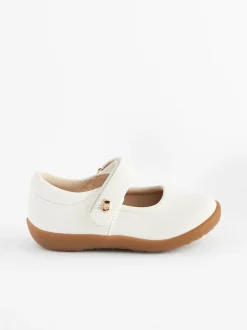 White Standard Fit (F) First Walker Mary Jane Shoes