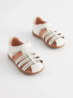 White Standard Fit (F) First Walker Fisherman Shoes