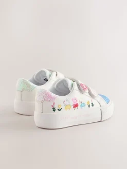 White Standard Fit (F) Peppa Pig Chunky Trainers with Touch Fastening