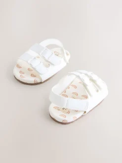 White Touch and Fasten Baby Sandals (0-24mths)