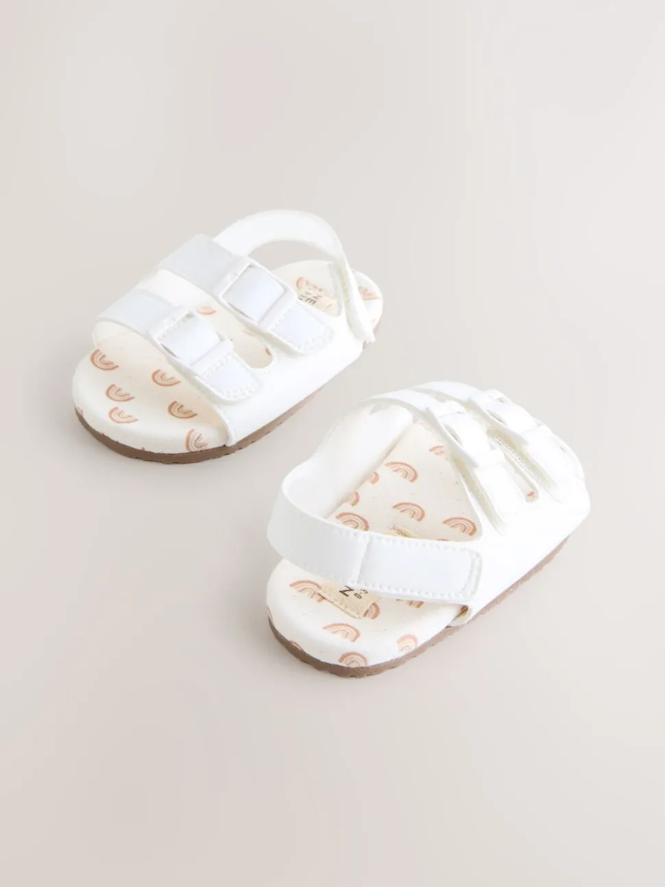 White Touch and Fasten Baby Sandals (0-24mths)