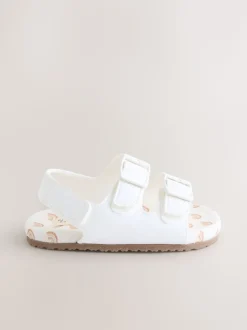 White Touch and Fasten Baby Sandals (0-24mths)