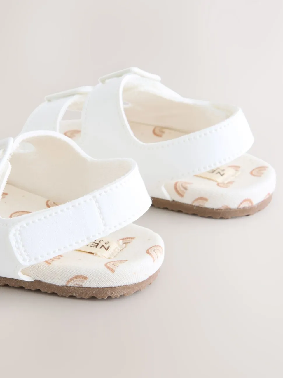 White Touch and Fasten Baby Sandals (0-24mths)