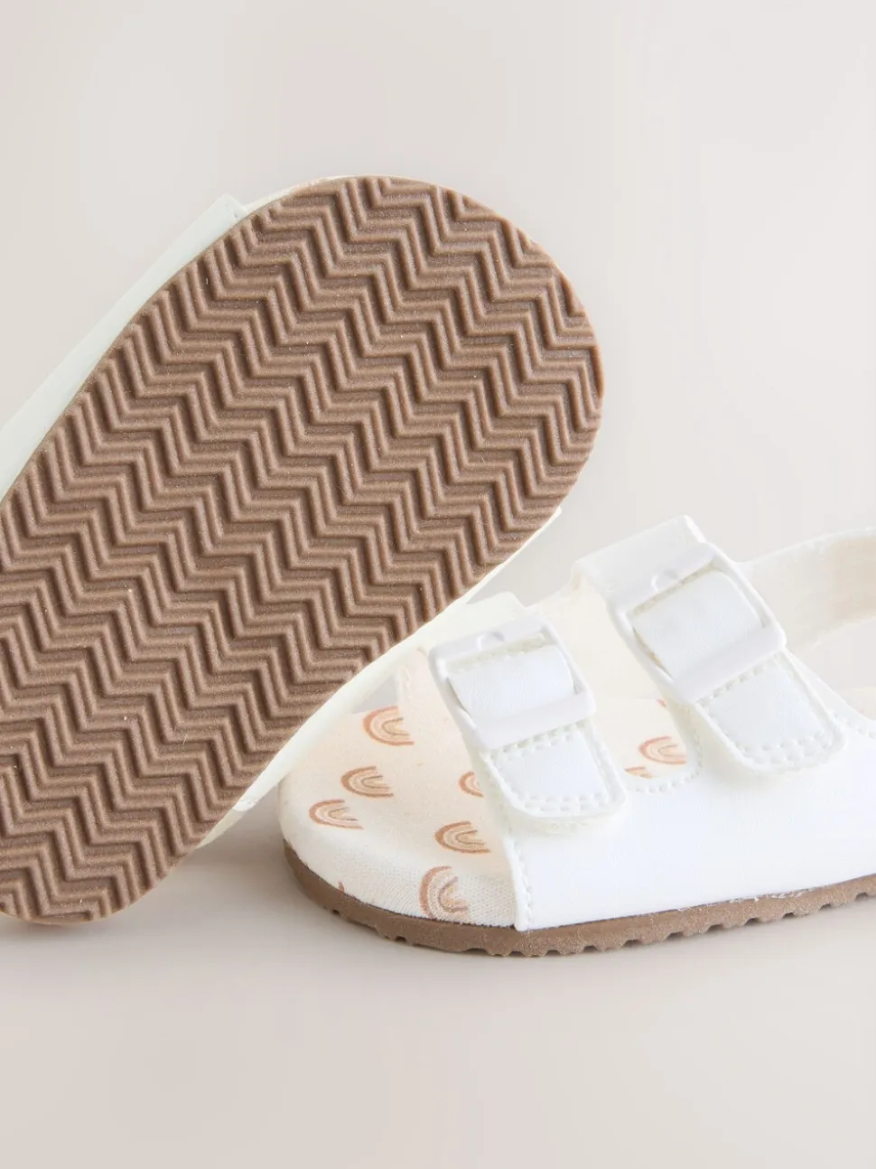 White Touch and Fasten Baby Sandals (0-24mths)