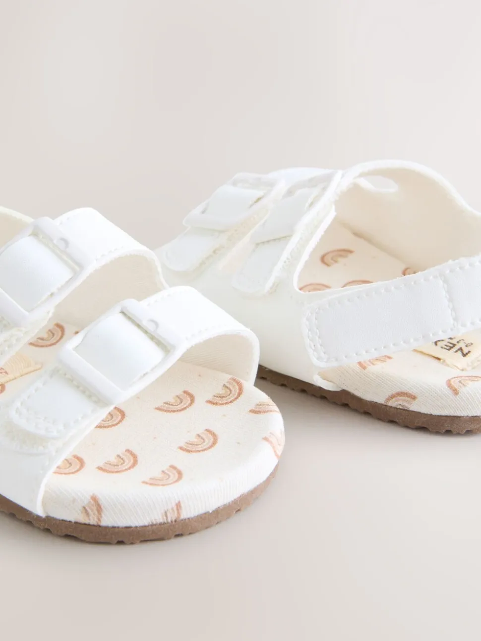 White Touch and Fasten Baby Sandals (0-24mths)
