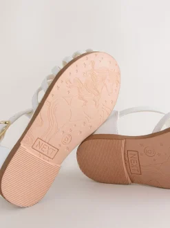 White Wide Fit (G) Fisherman Heart Occasion Sandals