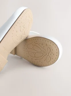 White Wide Fit (G) Flower Girl Occasion Mary Jane Shoes