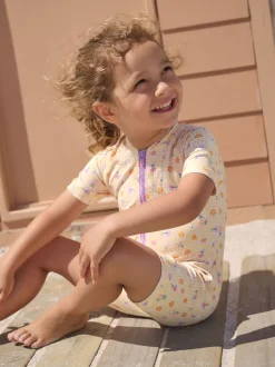 Yellow Gingham Ditsy Sunsafe Swimsuit (3mths-10yrs)