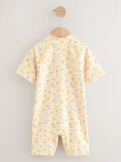 Yellow Gingham Ditsy Sunsafe Swimsuit (3mths-10yrs)