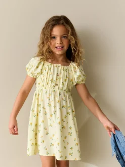 Yellow Short Sleeve Dress (3-16yrs)