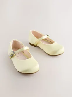 Yellow Standard Fit (F) Flower Girl Occasion Mary Jane Shoes