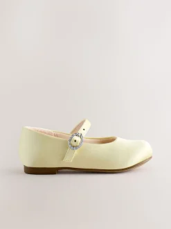 Yellow Standard Fit (F) Flower Girl Occasion Mary Jane Shoes