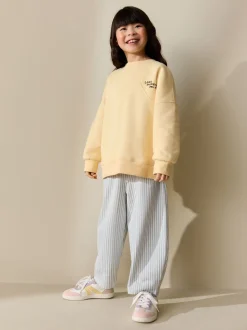 Yellow/Blue Stripe Sweatshirt and Wide Leg Trousers Set (3-16yrs)